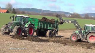 Miststreuen  Fendt 936 Vario  Tebbe  Fendt 818 Vario [upl. by Hiro]