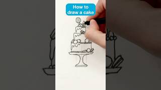 How to Draw CAKES Easy art [upl. by Ahsiekan]