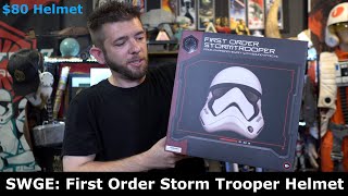 Star Wars Galaxys Edge First Order Storm Trooper Helmet Review  80 [upl. by Edmunda]