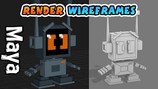 How To Render Wireframes in Maya [upl. by Introc]