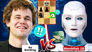 Can Magnus Carlsen Defeat the WORLDS NO 1 AI Stockfish 16 At Chess  Stockfish Vs Magnus  Chess [upl. by Demetre]