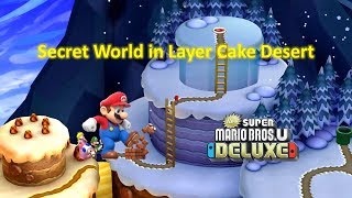 New Super Mario Bros U Deluxe  Secret World in Layer Cake Desert  Gameplay Nintendo Switch [upl. by Clyte]