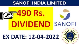 SANOFI INDIA LIMITED  DIVIDEND  490 Rs  RECORD DATE UPDATES [upl. by Herbie212]