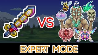 Terraria 141  True Excalibur vs ALL Bosses Expert Mode [upl. by Akkimat746]