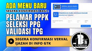 CARA KONFIRMASI VERVAL IJAZAH DI INFO GTK [upl. by Hak]