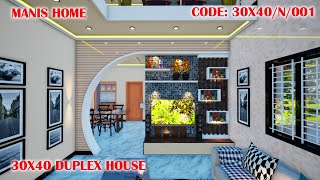 30x40 Duplex House Design Plan  3 Bedroom House Design That Will Blow Your Mind north facing [upl. by Ybsorc]