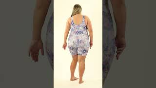 Sporti Plus Size Unitard Jungle Floral One Piece Swimsuit  SwimOutletcom [upl. by Alicul]