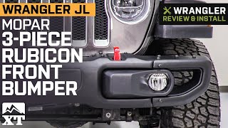 Jeep Wrangler JL Mopar 3Piece Rubicon Front Bumper Review amp Install [upl. by Goggin]