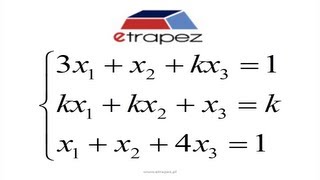 Układ równań z parametrem metoda Gaussa [upl. by Fatsug518]