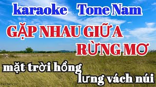 Gặp Nhau Giữa Rừng Mơ Karaoke Tone Nam NHạc Sống Đức Khải Kaâoke [upl. by Thetos]