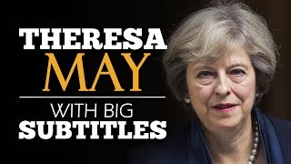 ENGLISH SPEECH  THERESA MAY Britain the Great Meritocracy English Subtitles [upl. by Yemrots]