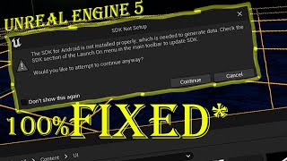 Fix unreal engine 5 android SDK not properly installed 1000000 guarantee in just 2 minutes [upl. by Ayidah]