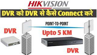 How to Connect Two Hikvision DVR from one site two another With Point to Point Network [upl. by Madriene632]