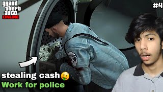 STEALING CASH🤑FROM GANGS WORK FOR POLICE OFFICER  GTA ONLINE 4 [upl. by Kendrah]