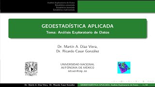 Curso de Geoestadística 2023 Análisis Exploratorio de Datos12 [upl. by Rorie]