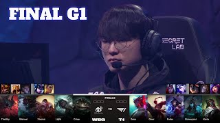 WBG vs T1  Game 1  Grand Finals LoL Worlds 2023  T1 vs Weibo Gaming  G1 full [upl. by Fanechka636]