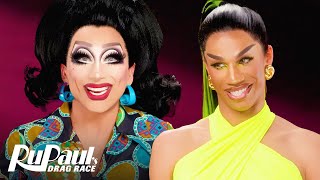 The Pit Stop S15 E13 🏁  Bianca Del Rio amp Naomi Smalls Pose  RuPaul’s Drag Race S15 [upl. by Repip]