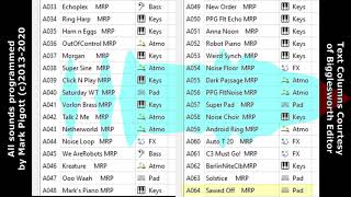 Waldorf Blofeld Custom A Bank Patches A033 A064 demo [upl. by Clarie]