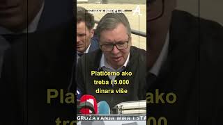 Vučić Građanima sa Kosova doplata za prevoz [upl. by Yesdnil]