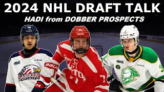 2024 NHL Draft TOP10 Mid Season Rankings from HADI of Dobber Prospects [upl. by Aleakcim]