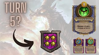 Tier 4 by Turn 5 Alexstrasza’s Fast Dragons Take Over  Hearthstone Battlegrounds [upl. by Ahsiekam315]