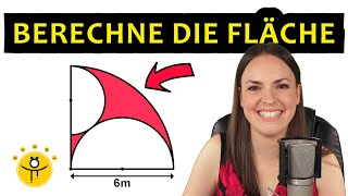 Mathe RÄTSEL Geometrie – Wie groß ist der Flächeninhalt der Kreisfigur [upl. by Auhsuj]