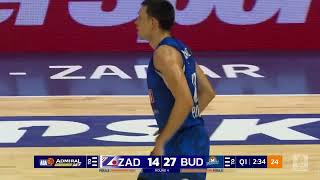 AdmiralBet ABA League 202425 highlights Round 4 Zadar – Budućnost VOLI 12102024 [upl. by Nnaeoj]