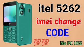 itel 5262 imei change code  itel 5262 sim registration failed  Abdullah technique [upl. by Auhel236]