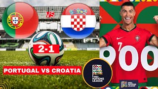 Portugal vs Croatia 21 Live Stream UEFA Nations League Football Match 2024 Score Highlights Vivo [upl. by Halla]