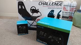 Playseat ChallengeG920 Wheel and Shifter Unboxing Assembly and Impressions [upl. by Idnaj]