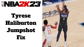 Tyrese Haliburton Jumpshot Fix  NBA 2K23 NextGen [upl. by Eentruok]