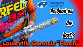 Hitting and Review  Louisville Slugger Genesis  Sports Excellence  Exclusive USSSA Softball Bat [upl. by Nagirrek]