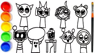 Incredibox Sprunki  How to draw Incredibox Sprunki  Incredibox Sprunki Characters [upl. by Einapets154]