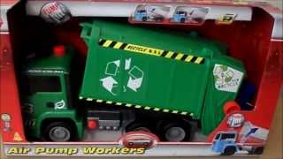 Overview of DICKIE TOYS PUMP ACTION RECYCLING GARBAGE TRUCK [upl. by Simona]