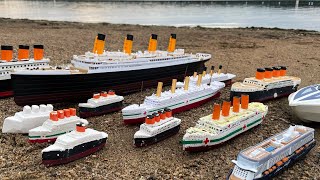 Lets Review All the Titanic Ships Britannic Queen Mary Carpathia on the Side of the Lake [upl. by Kung]