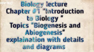 Biogenesis and Abiogenesis Part 1 [upl. by Weitman]