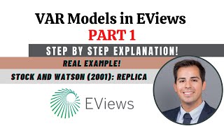 How to estimate and interpret VAR models in Eviews  Vector Autoregression model [upl. by Shuma]