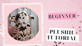 Beginner chunky yarn plushie tutorial cows [upl. by Gensmer]