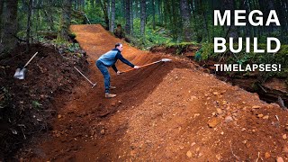 MEGA FREERIDE Line Comes To LIFE Trail Building Timelapses [upl. by Otreblada]