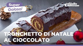 TRONCHETTO DI NATALE AL CIOCCOLATO  Goloso e perfetto per le Feste [upl. by Atinnek]