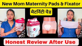 New Mom Maternity Pads amp Disposable Pad Fixator Review मैटर्निटी पैड रिव्यू  Pads After Delivery [upl. by Ayamahs220]