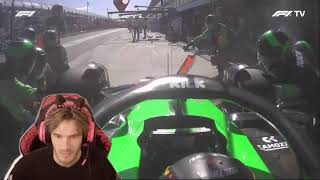 PEWDIEPIE REACTS TO BOTTAS PIT FAIL IN AUSTRALIAN GRAND PRIX shorts [upl. by Bonis959]