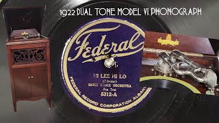 🎙️ RARE 1922 Dual Tone Model VI Antique Phonograph  Dual Tonearm Designed  Great Look amp Sound🎺 [upl. by Fraze]