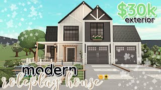 30k Summer Bloxburg Modern House Build 2 Story Roleplay Exterior WITH VOICE [upl. by Caddaric]