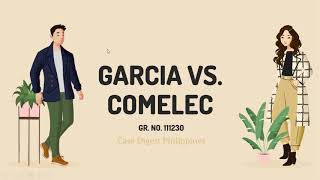 GR No 111230 Garcia vs Comelec Case Digest Audio [upl. by Gievlos]