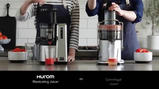 Hurom Slow Juicer Demo  The Difference Between Masticating Juicers and Centrifugal Juicers [upl. by Dafna]