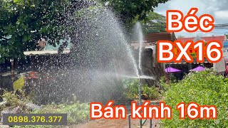 Béc BX16  béc bướm tưới phun mưa bằng đồng xoay tròn 360 độ phủ đều 800m2 [upl. by Areem]