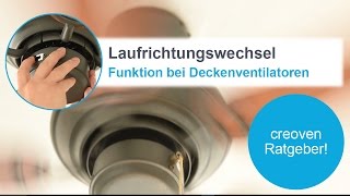 Richtungswechsel bei Deckenventilatoren  creoventv Tutorial [upl. by Sira821]