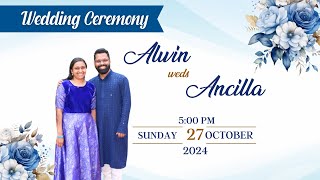 Wedding Ceremony Of ALWIN with ANCILLA  Watch LIVE [upl. by Parshall]