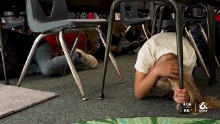 Cayucos Students Participate in Statewide Earthquake Drill [upl. by Aynatan]